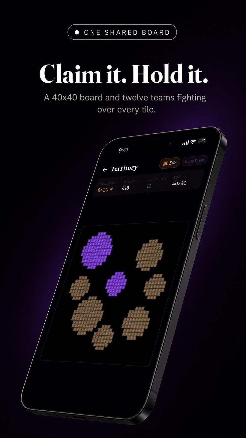 Territory, the shared team board game in Chance Infinite, shown in the operator's App Store material